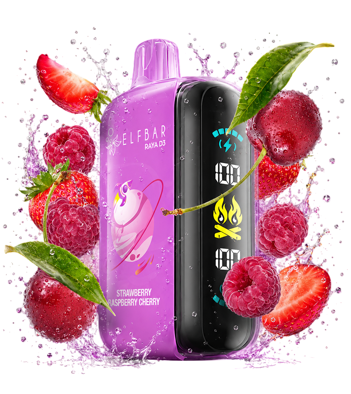 Ельф RAYA D3 25000 Strawberry Raspberry Cherry (Полуниця Малина Вишня)