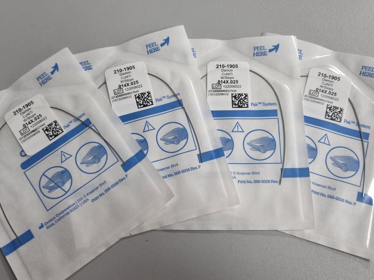 Дуги ортодонтичні Ni-ti Damon Form ORMCO 014*025 Upper-Lower