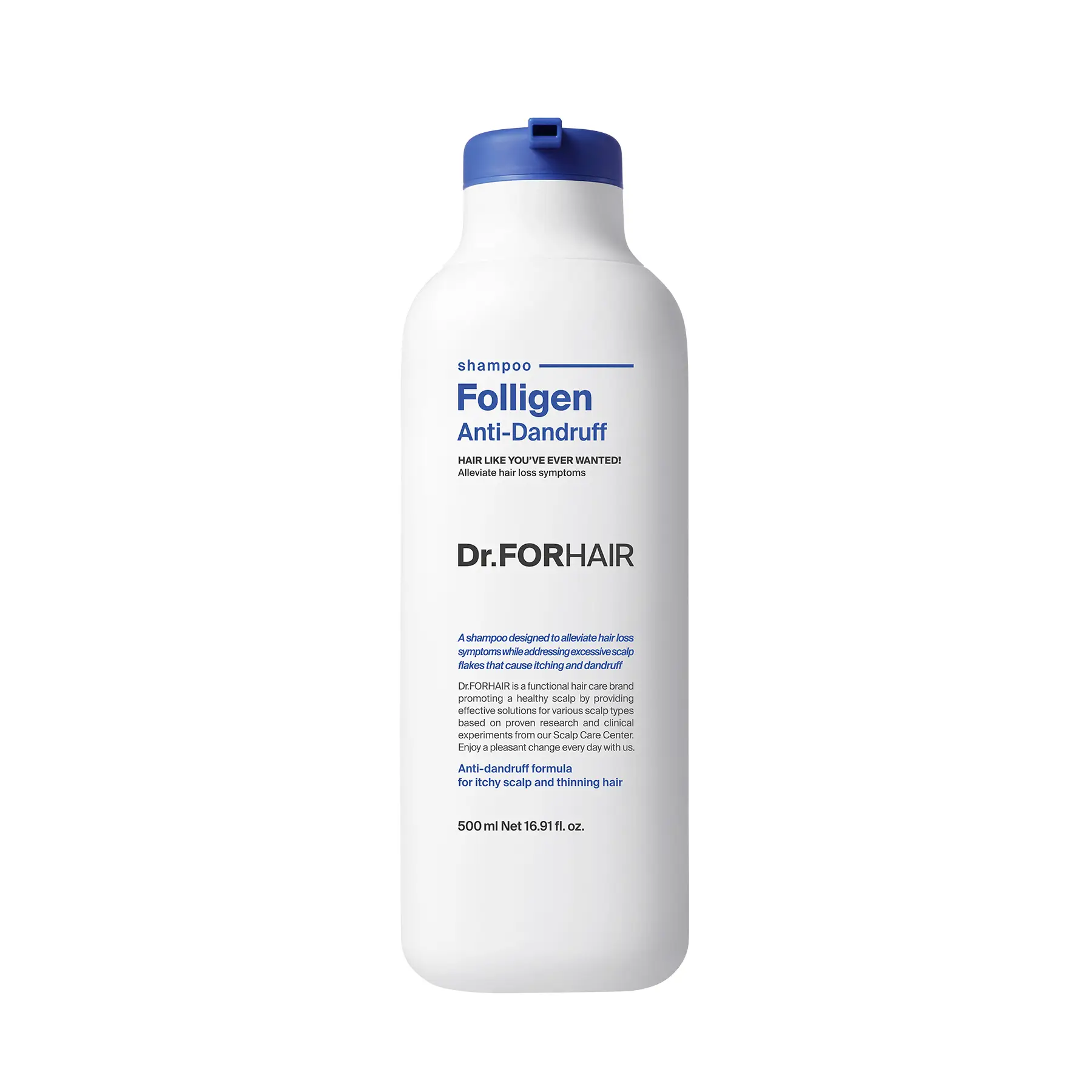 Шампунь проти лупи для ослабленого волосся Dr.FORHAIR Folligen Anti-Dandruff Shampoo 500 мл