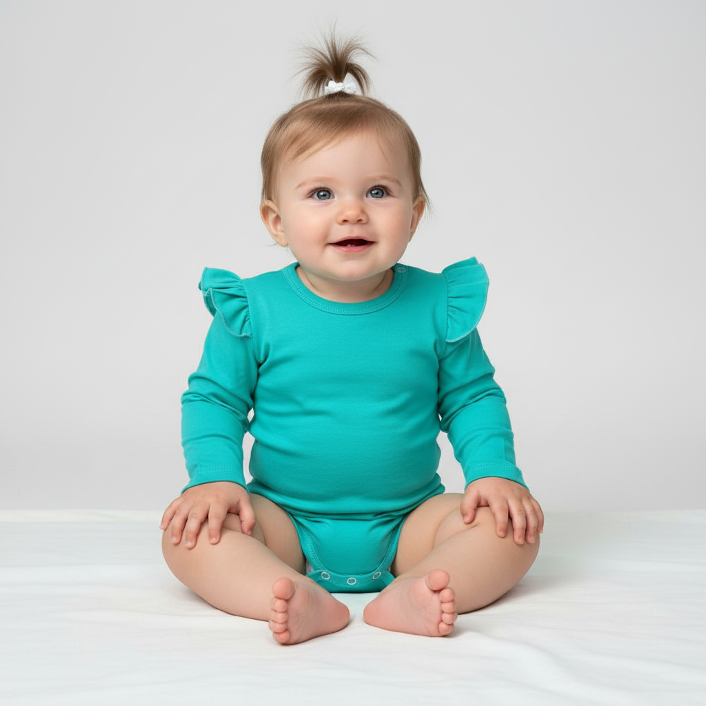 Дитяче боді з крильцями у бірюзовому кольорі