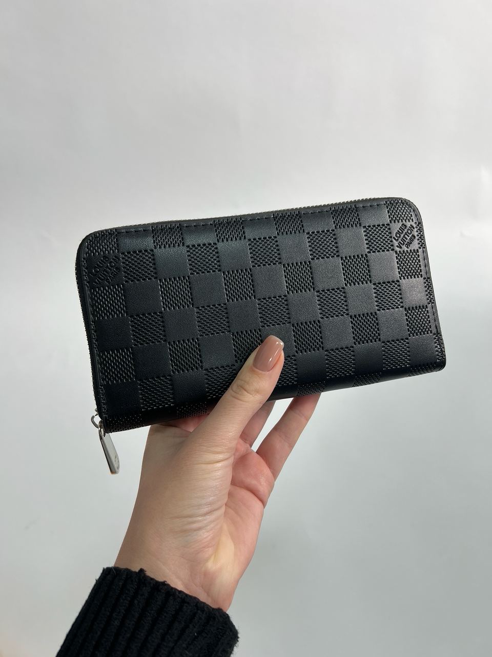 Louis Vuitton Zippy Wallet Damier Black Embossed Leather