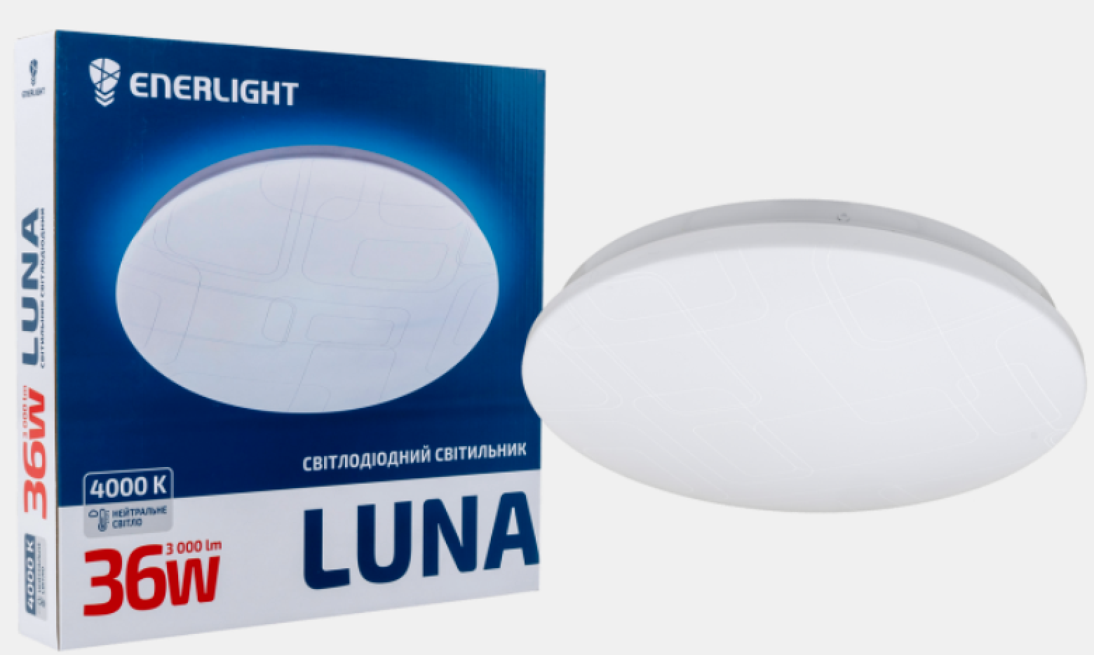 Cвітильник стельовий світлодіодний ENERLIGHT LUNA 36Вт 4000К Enerlight