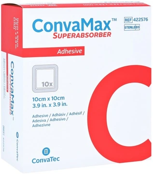 10×10см.ConvaMax Superabsorber самоклеюча суперабсорбуюча пов'язка для ран 1шт.
