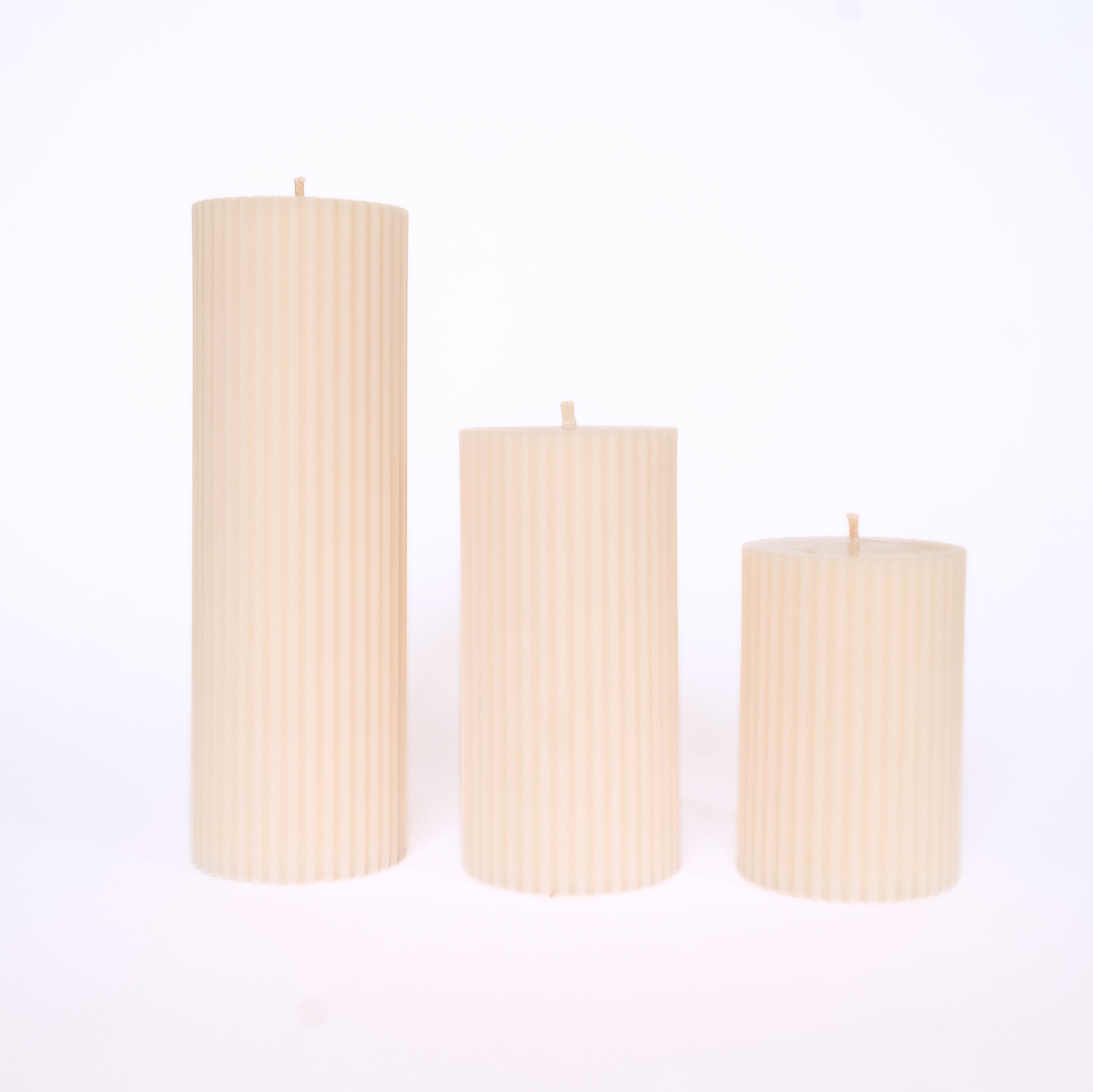 Набір з 3-х формових свічок-циліндр