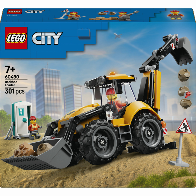 Конструктор LEGO City Жовтий екскаватор-навантажувач (60480)