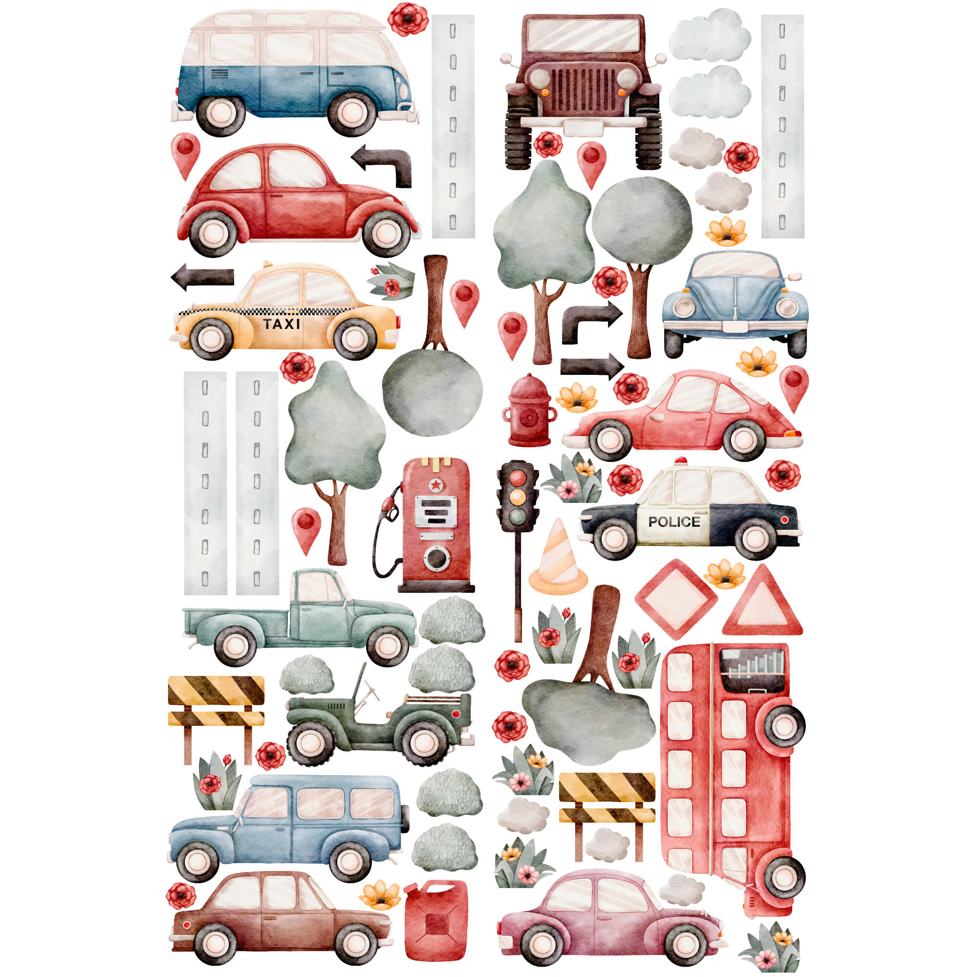 Наліпки "Машинки 8.0"