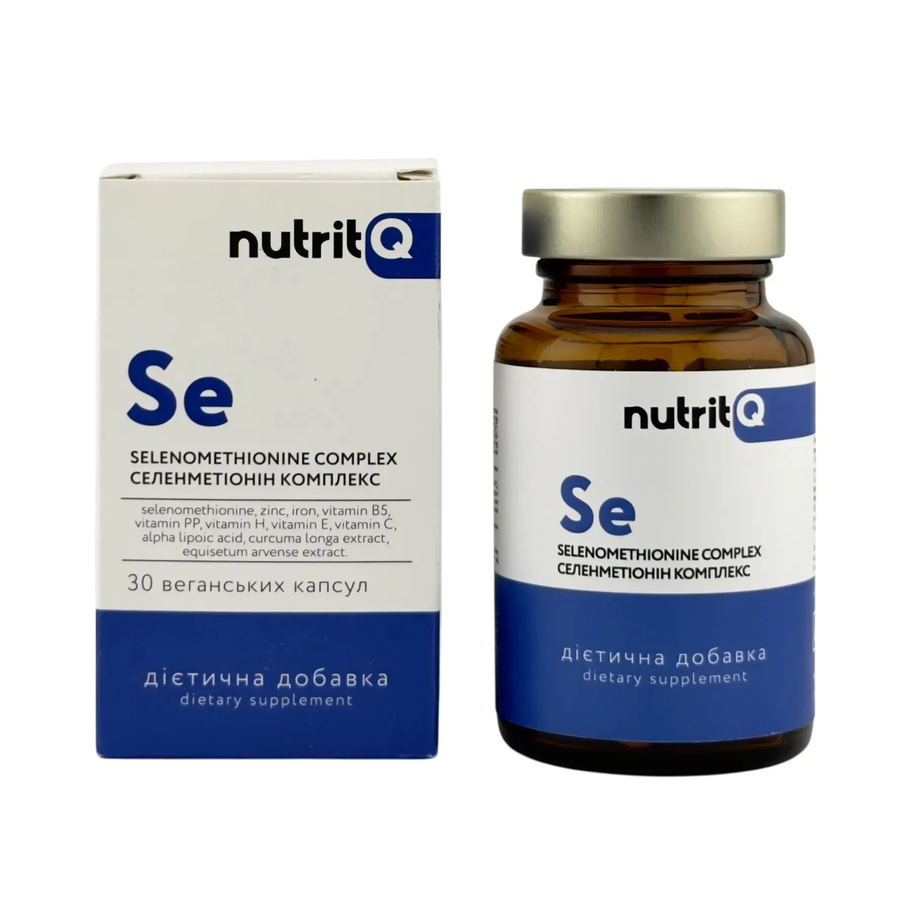 Дієтична добавка для волосся «Селенметіонін Комплекс» NutritQ SELENOMETHIONINE COMPLEX, 30 капсул