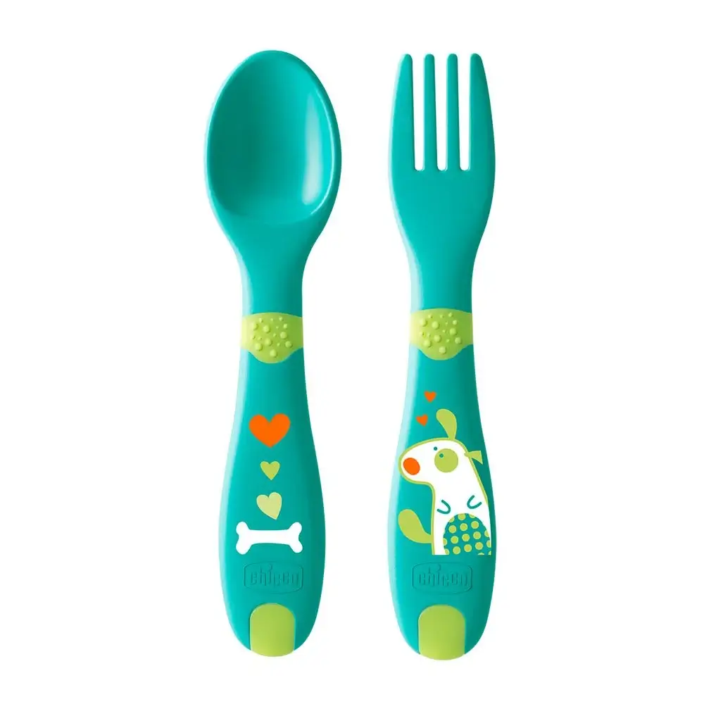 Набір ложка та виделка Chicco First Cutlery (12м+)