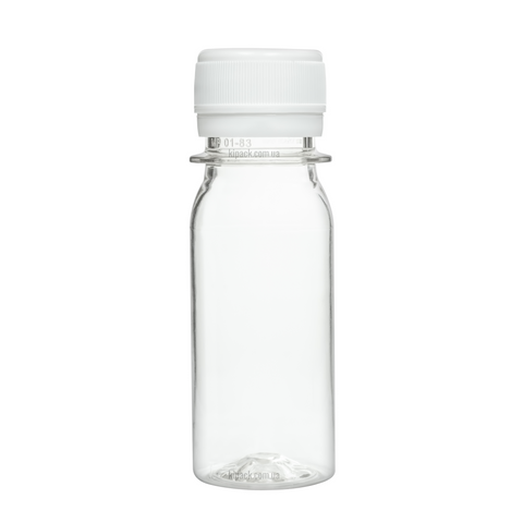 Пляшка прозора 50 мл 28 мм з низькою кришкою (500 шт)