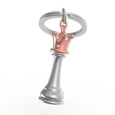 Дизайнерський металевий брелок METALMORPHOSE Шахова королева — витончений та статусний аксесуар від Bonjour Boutique