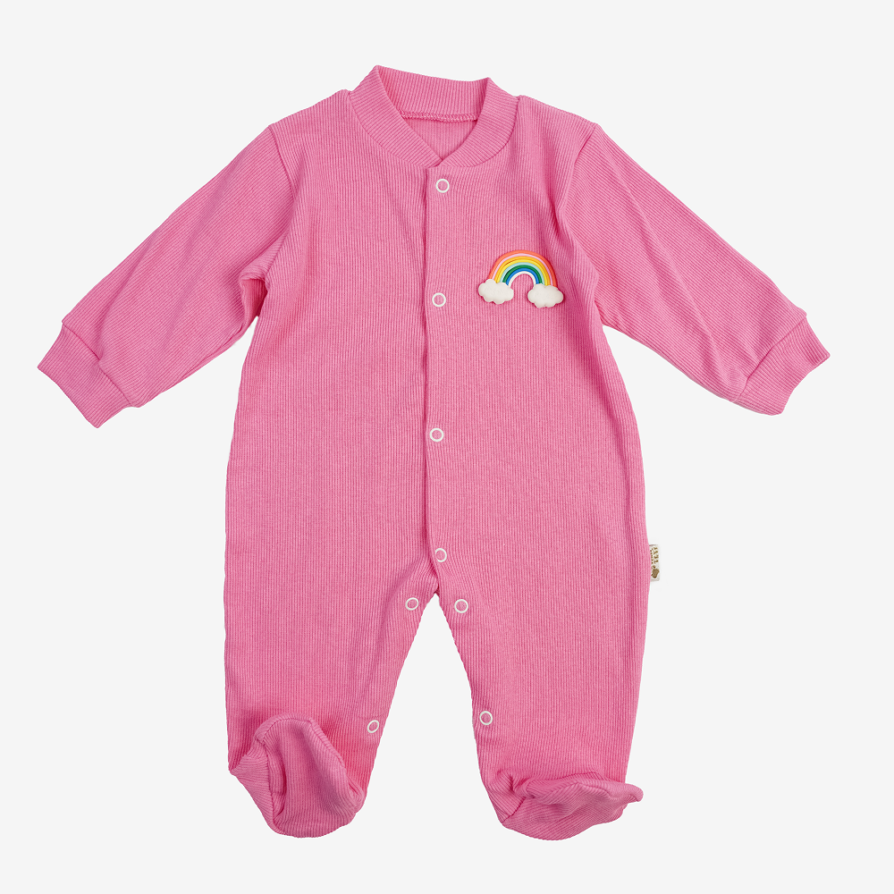 Чоловічок рубчик, блідо-рожевий 56,62,68