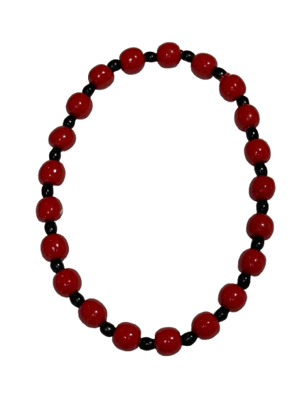Намисто "Червона і чорна класика" | Collier "Rouge et noir classique"