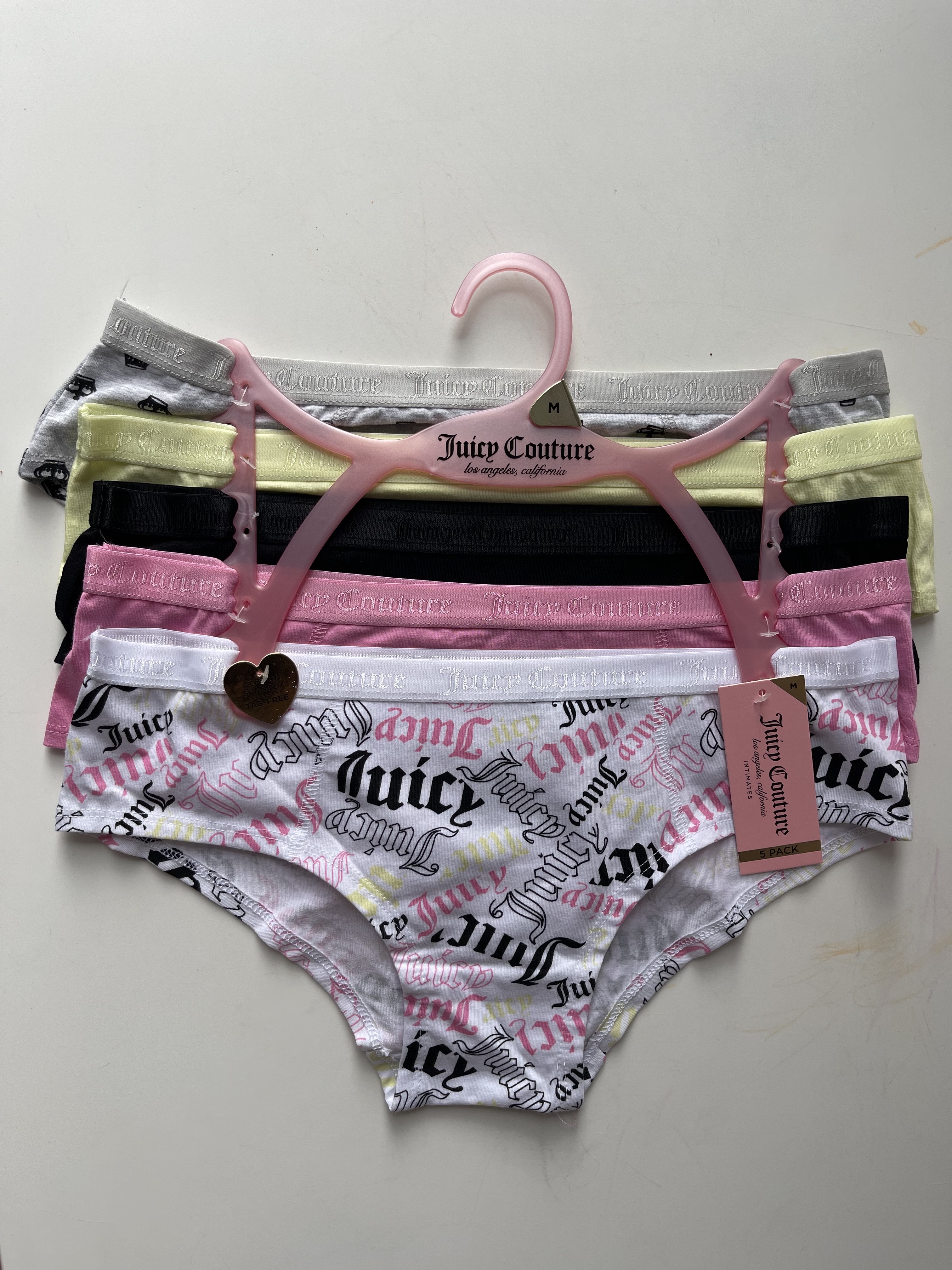 Комплект котонових трусиків Juicy couture 5 шт з лого