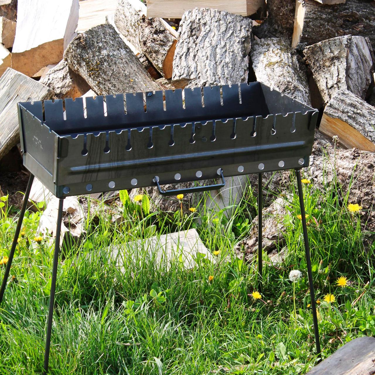 Мангал-валіза 2 мм на 12 шампурів, розкладний