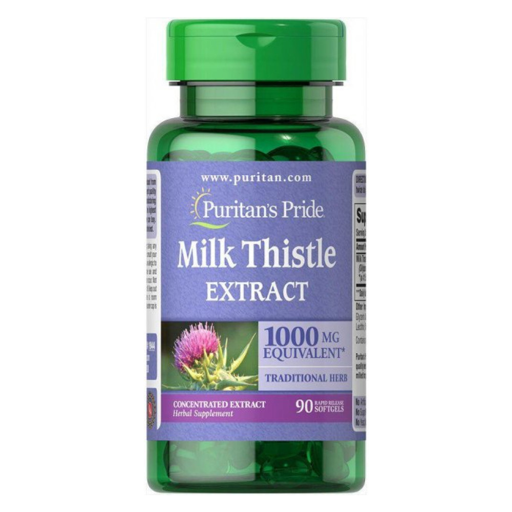 Milk Thistle 4:1 Extract 1000mg - 90softgels