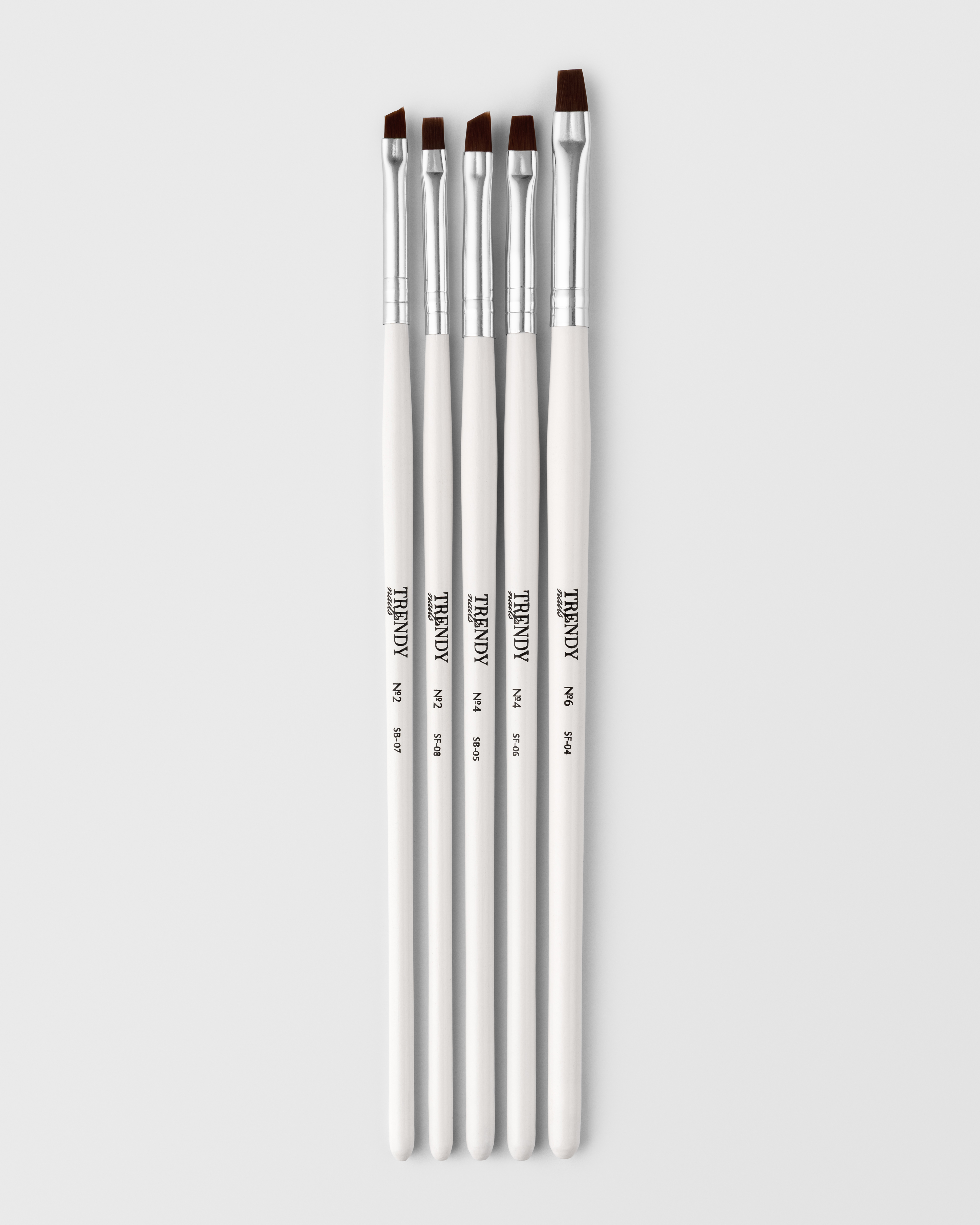 Набір плоских пензликів, 5 шт