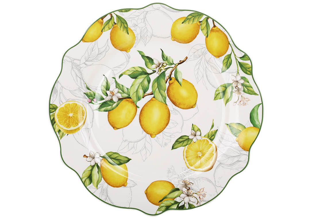 Сицилійський лимон, Тарілка порцелянова обідня