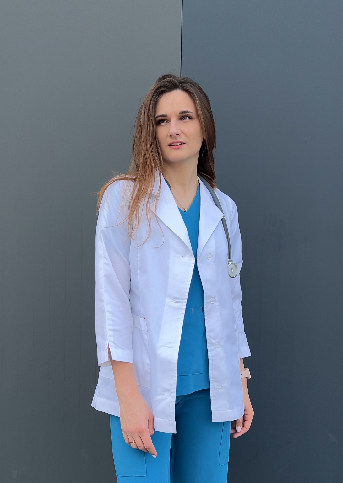 Медичний халат вкорочений 
