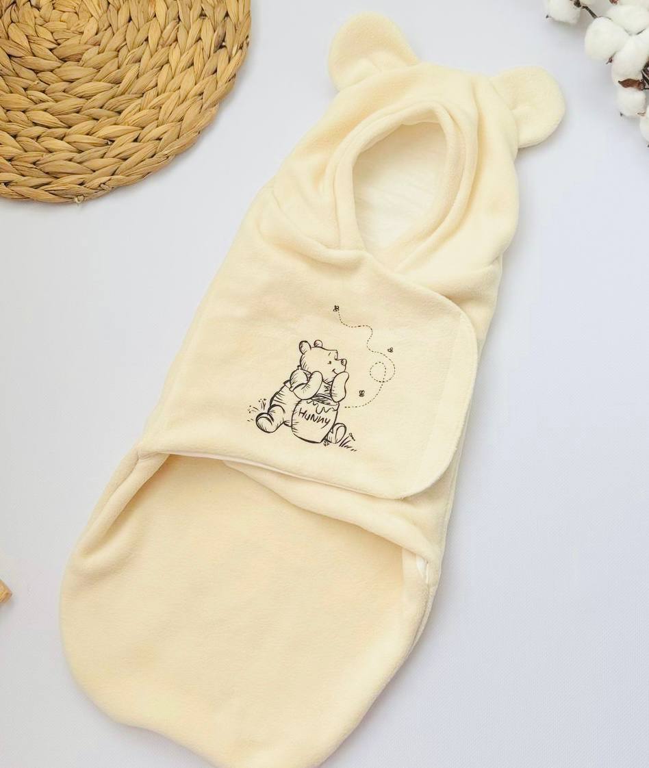 Тепла пелюшка кокон на липучці  для новонароджених (тринитка начос)