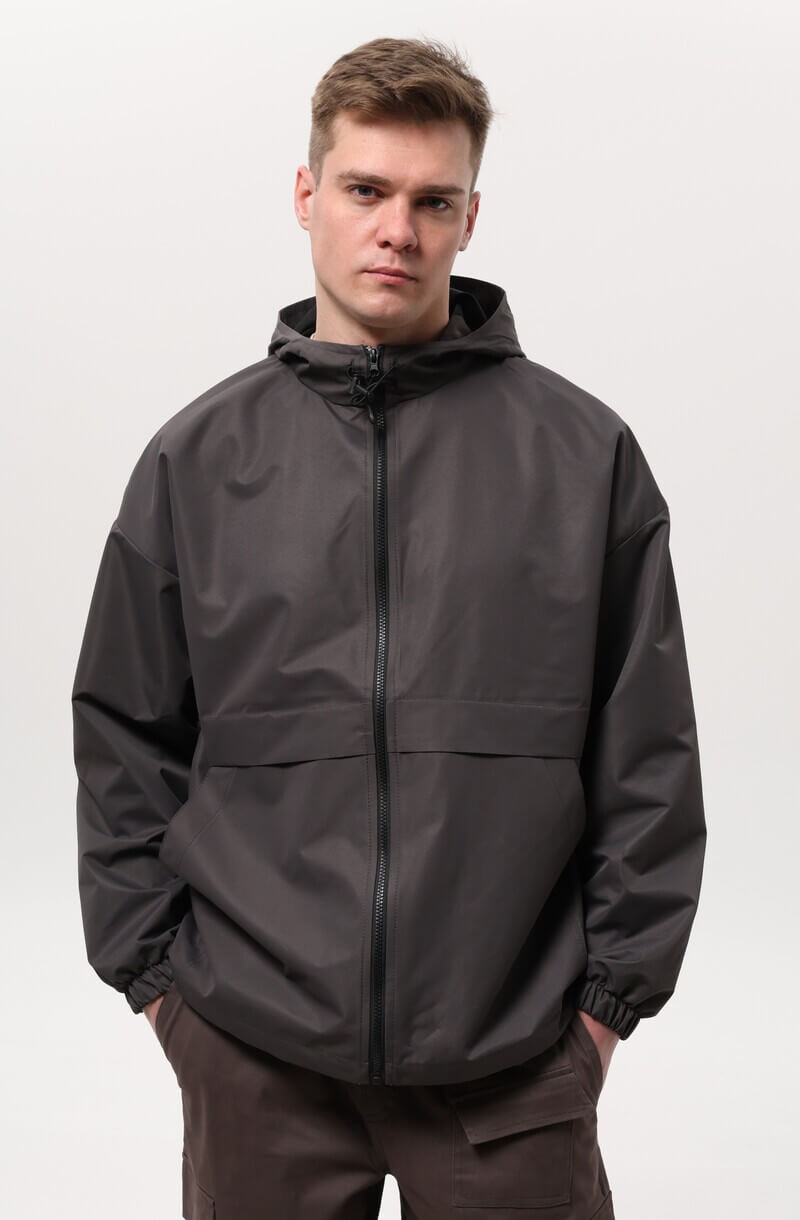 Куртка вітровка з капюшоном BNDK Dark Grey