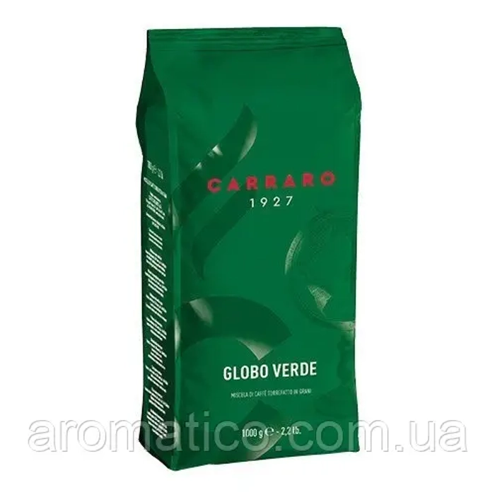 Кава в зернах carraro globo verde 50\50 1 кг