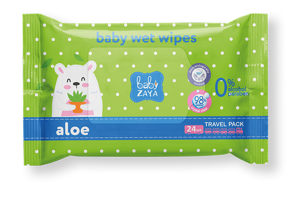 Вологі серветки Baby Zaya Алоє, 24 шт