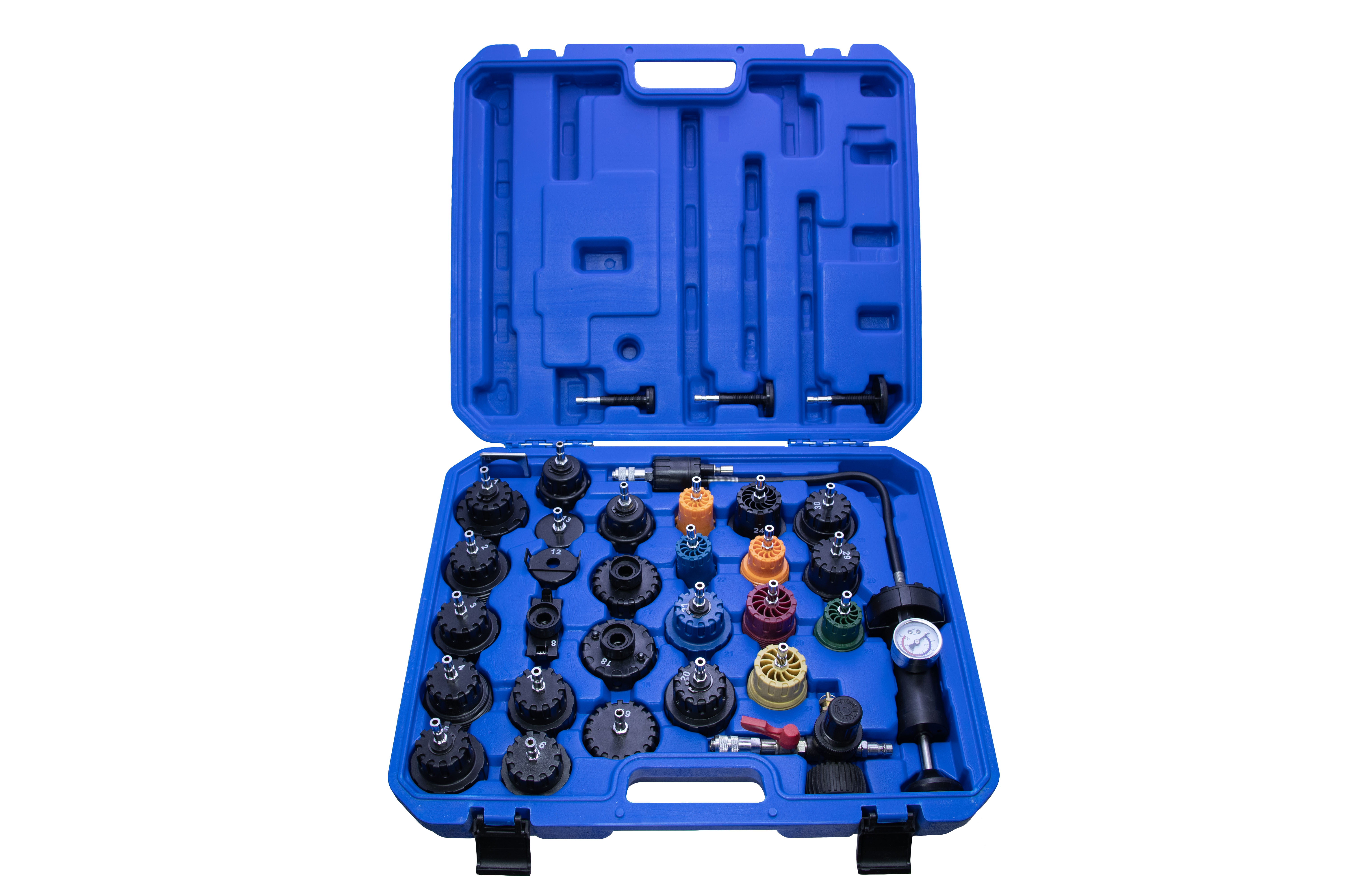 YS 062 Набір для тестування герметичності системи охолодження 32 шт (нейлон)