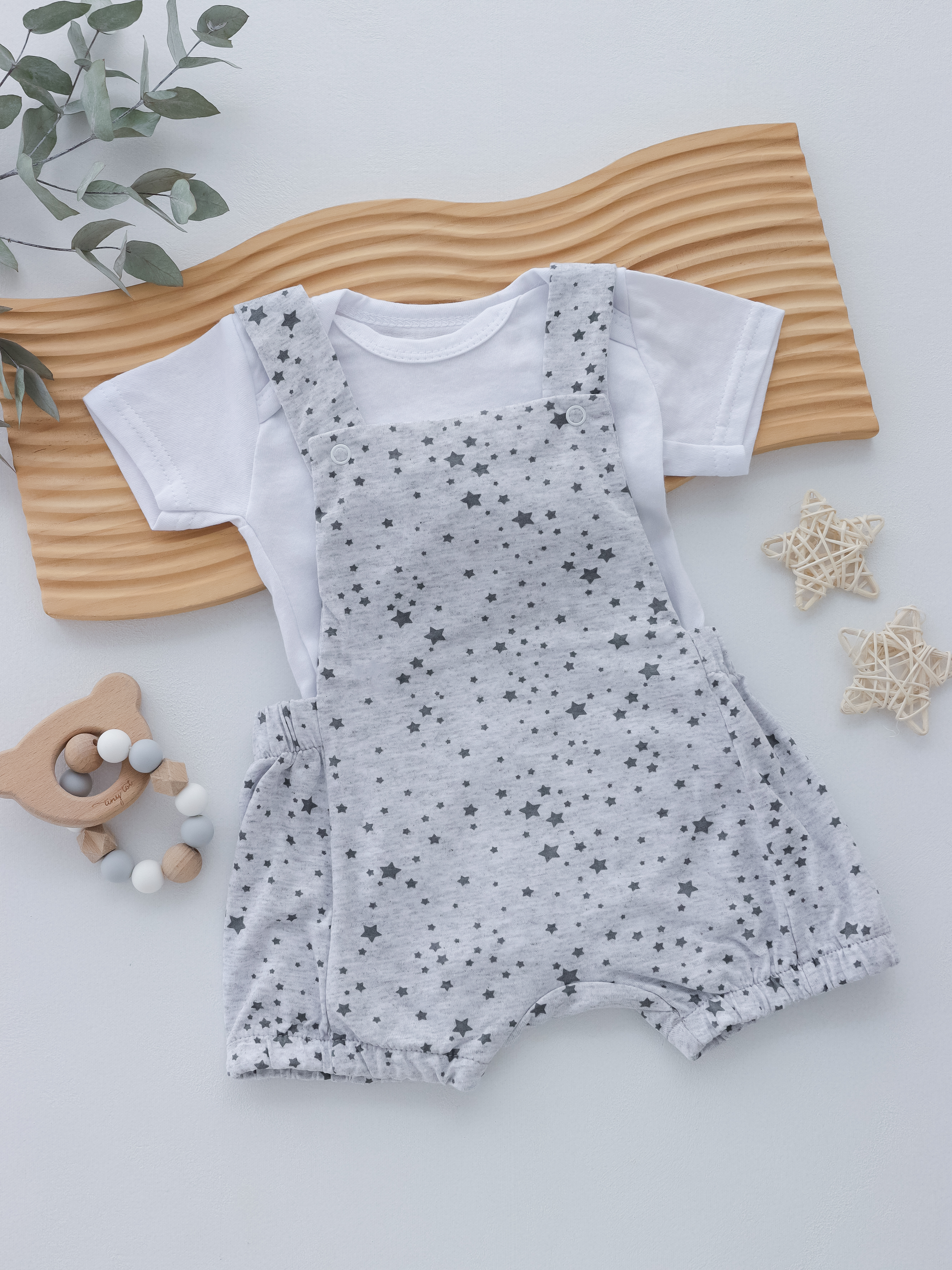 Боді з коротким рукавом і пісочник комплект для новонародженого немовляти