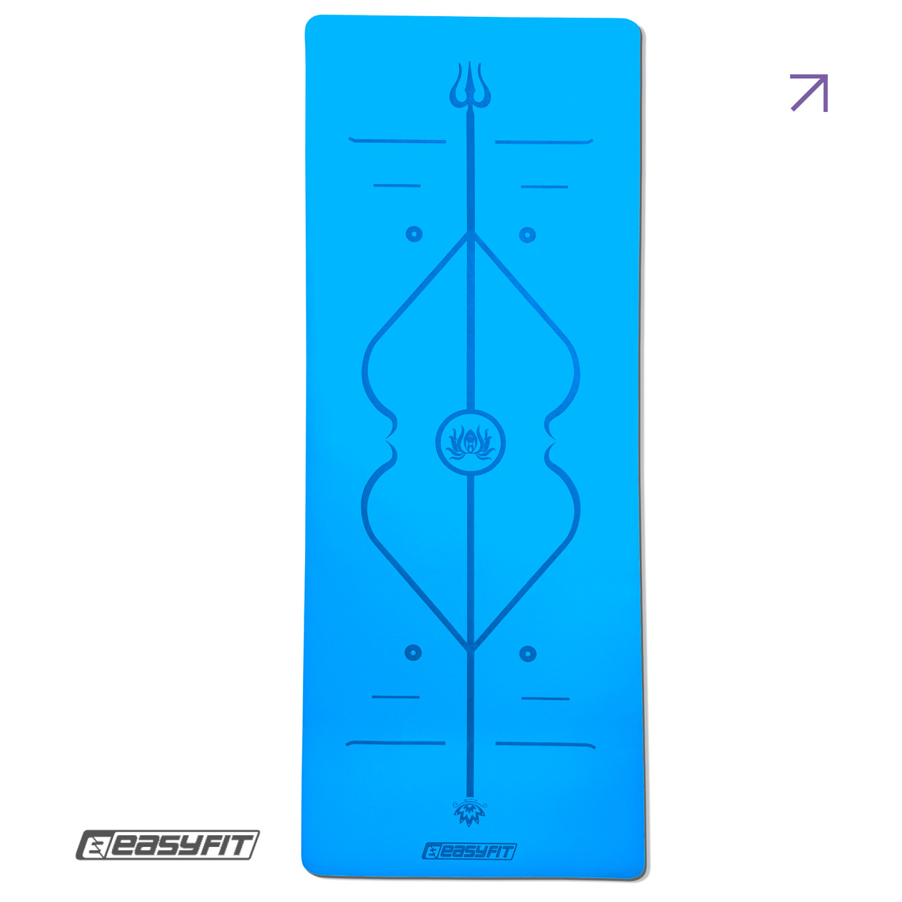 Килимок для йоги професійний EasyFit Pro каучук 5 мм Блакитний