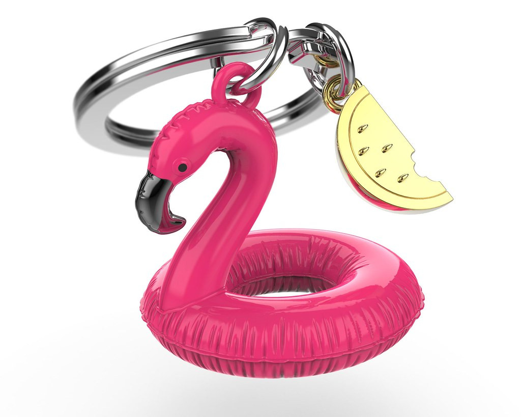 Брелок для ключів Metalmorphose Flamingo (Фламінго), хромована сталь, 1 шт