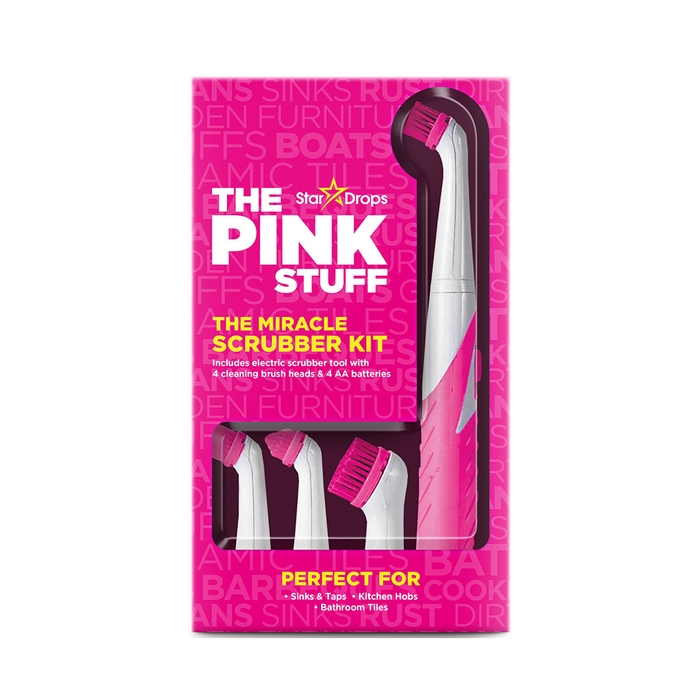 Щітка для прибирання (4 насадки) The Pink Stuff Scrubber Kit