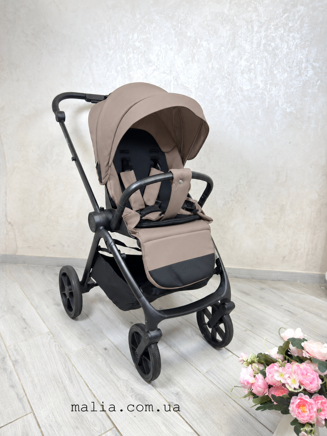 Коляска дитяча El Camino ME 1191 CHLOE Nougat Beige