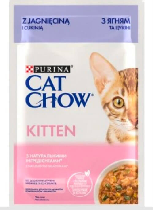 Кет Чау Kitten. З ягням та цукіні в желе. Конс/кот 85г