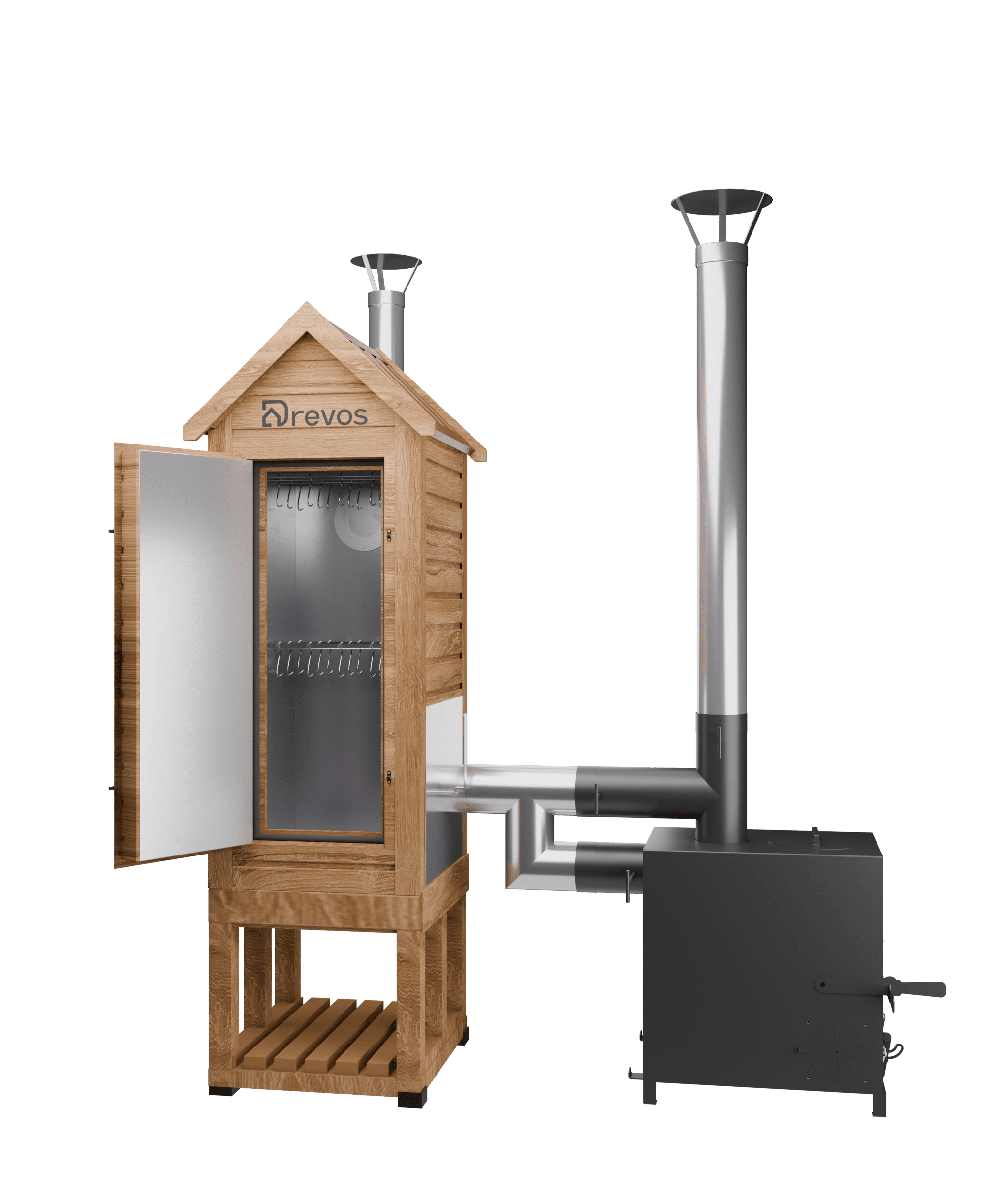 4-w-1 OLD SCHOOL FAMILY do wędzenia na gorąco i na zimno, suszenia oraz gotowania