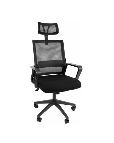 Крісло офісне Екстра, офісне крісло на колесах, крісло офісне чорне