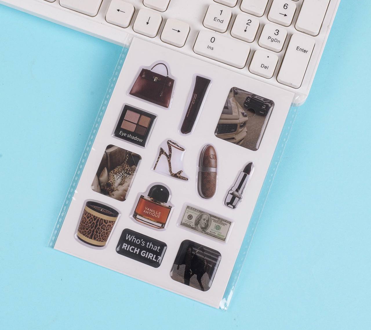 Об'ємні наліпки, стікери, наклейки,  1 лист