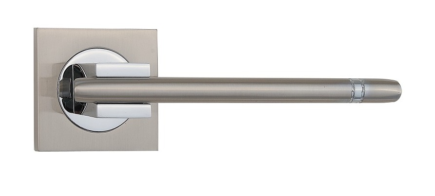 Ручка дверна SIBA Kristal матовий нікель-хром на розетці R03 