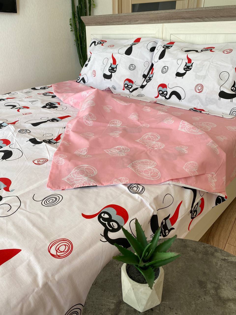 SALE Новорічний комплект Котики санти 1,5