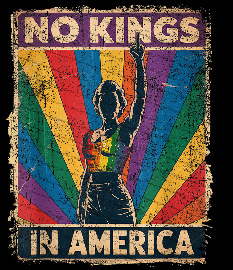 No Kings Distressed Poster T-Shirt