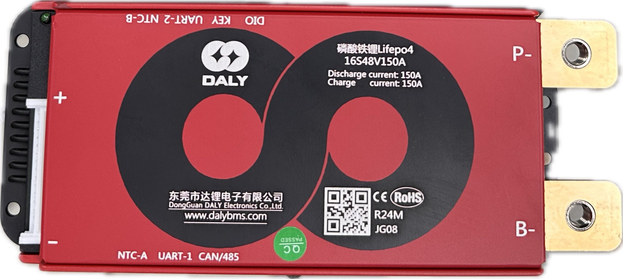 BMS DaLy smart LiFePO4 48V 16S 150A симетрія з Bluetooth/WIFI