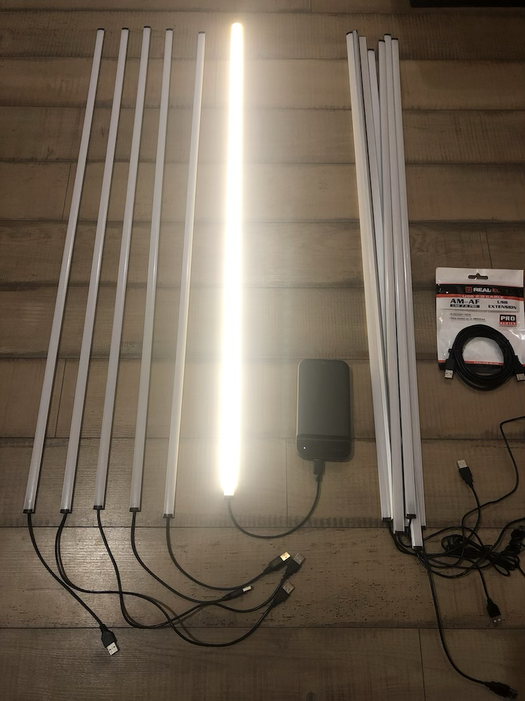 LED світильники USB, 5 вольт, 50см, теплий-білий