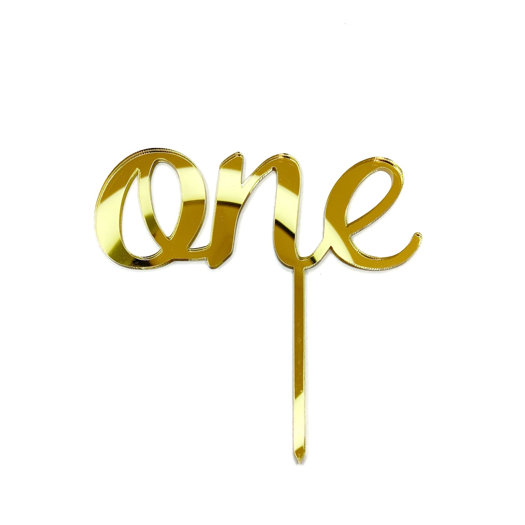 Акриловий золотий топер "one" міні