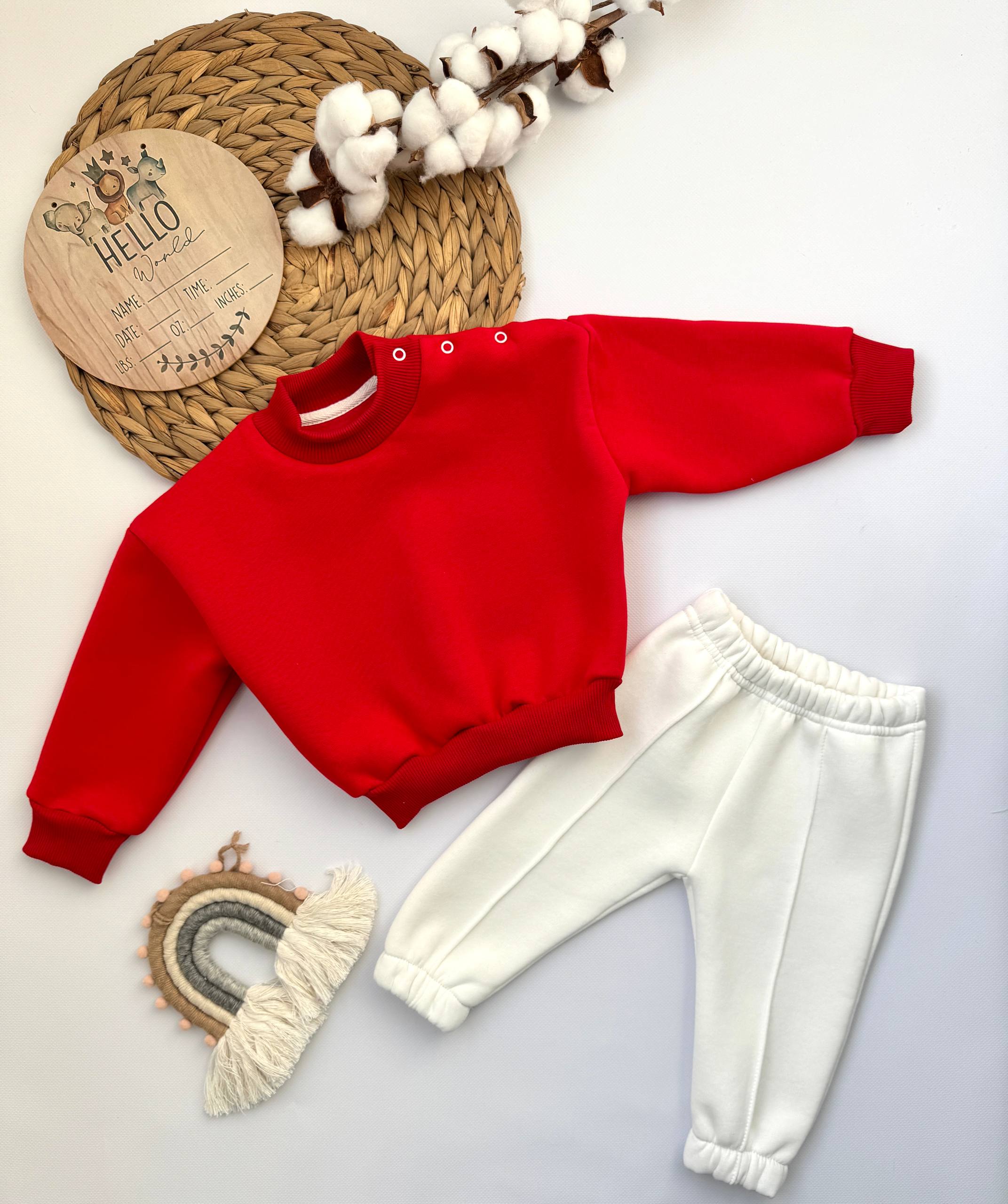 Дитячій комплект для новонароджених малюків теплий кофта та штанці