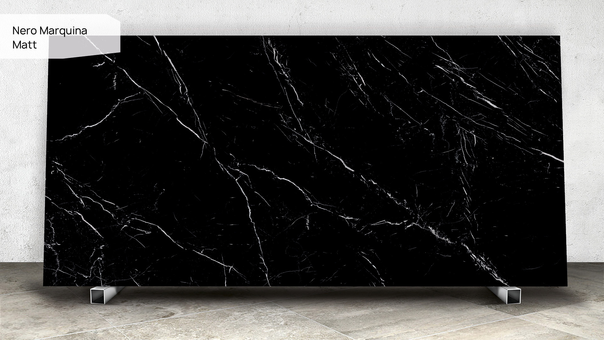 Nero Marquina 320х160см  керамограніт  широкоформатний  Keralini 12 мм