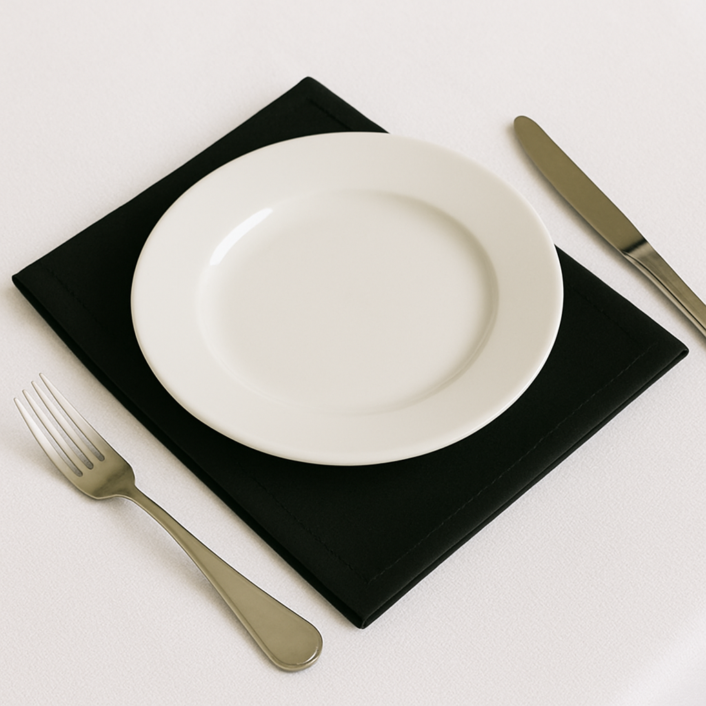 Серветка із  сатіну "Чорний"