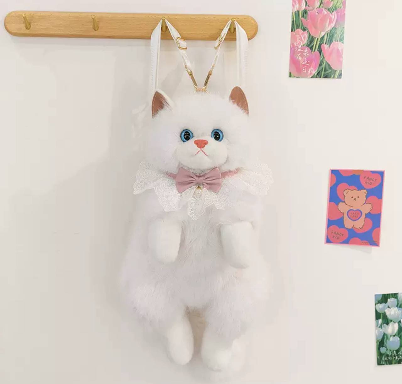 Рюкзак у формі кота, Рюкзак кіт, музичний, білий