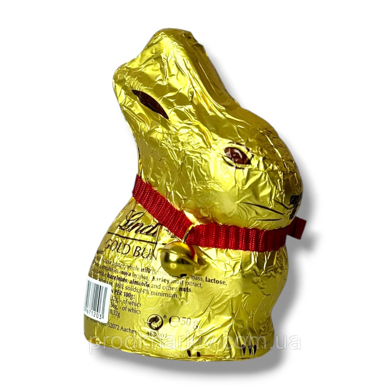 Шоколадний кролик Lindt Gold Bunny із молочного шоколаду, 50 г