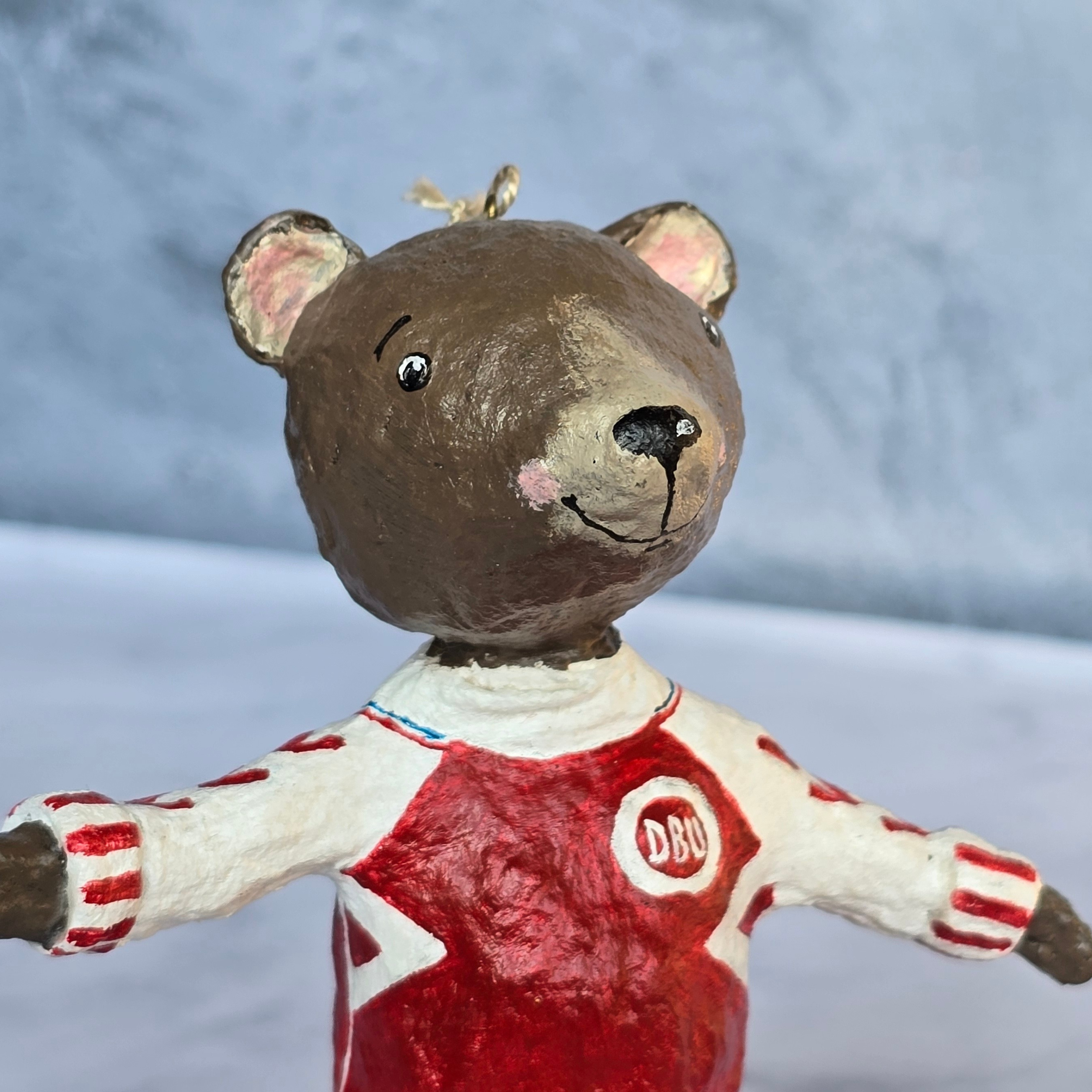 Collectable Cotton ornament Bear in red football uniform