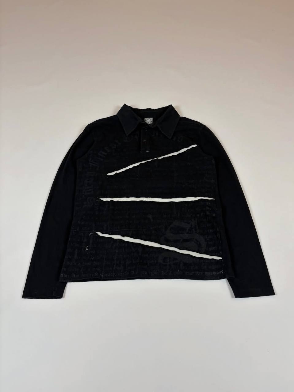 Avant Garde distressed printed long sleeve