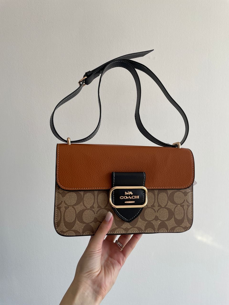 Coach Morgan Shoulder Bag In Colorblock Signature Canvas